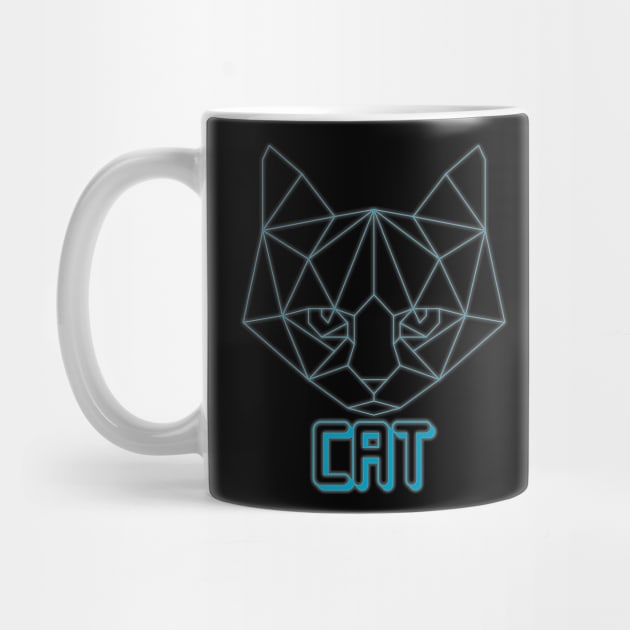 geometric cat by capo_tees